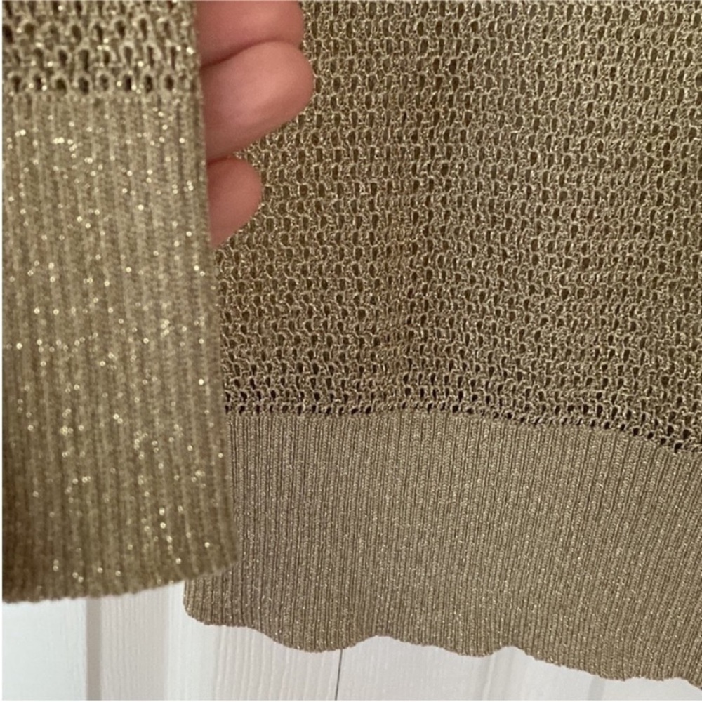MICHAEL Michael Kors sheer gold sweater size XS - Picture 4 of 13